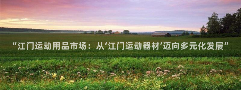 fb体育娱乐:“江门运动用品市场:从‘江门运动器材’迈向多元